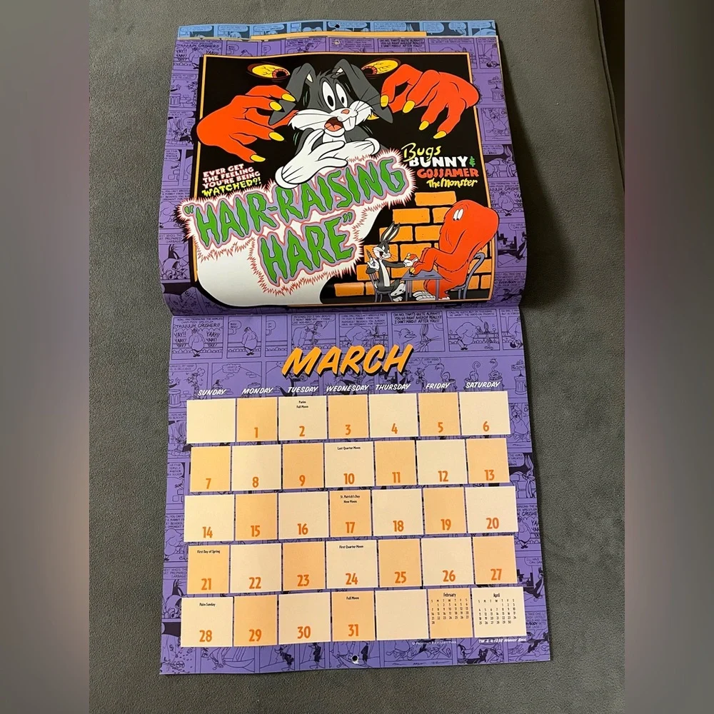 Vintage 1999 Bugs Bunny Calendar